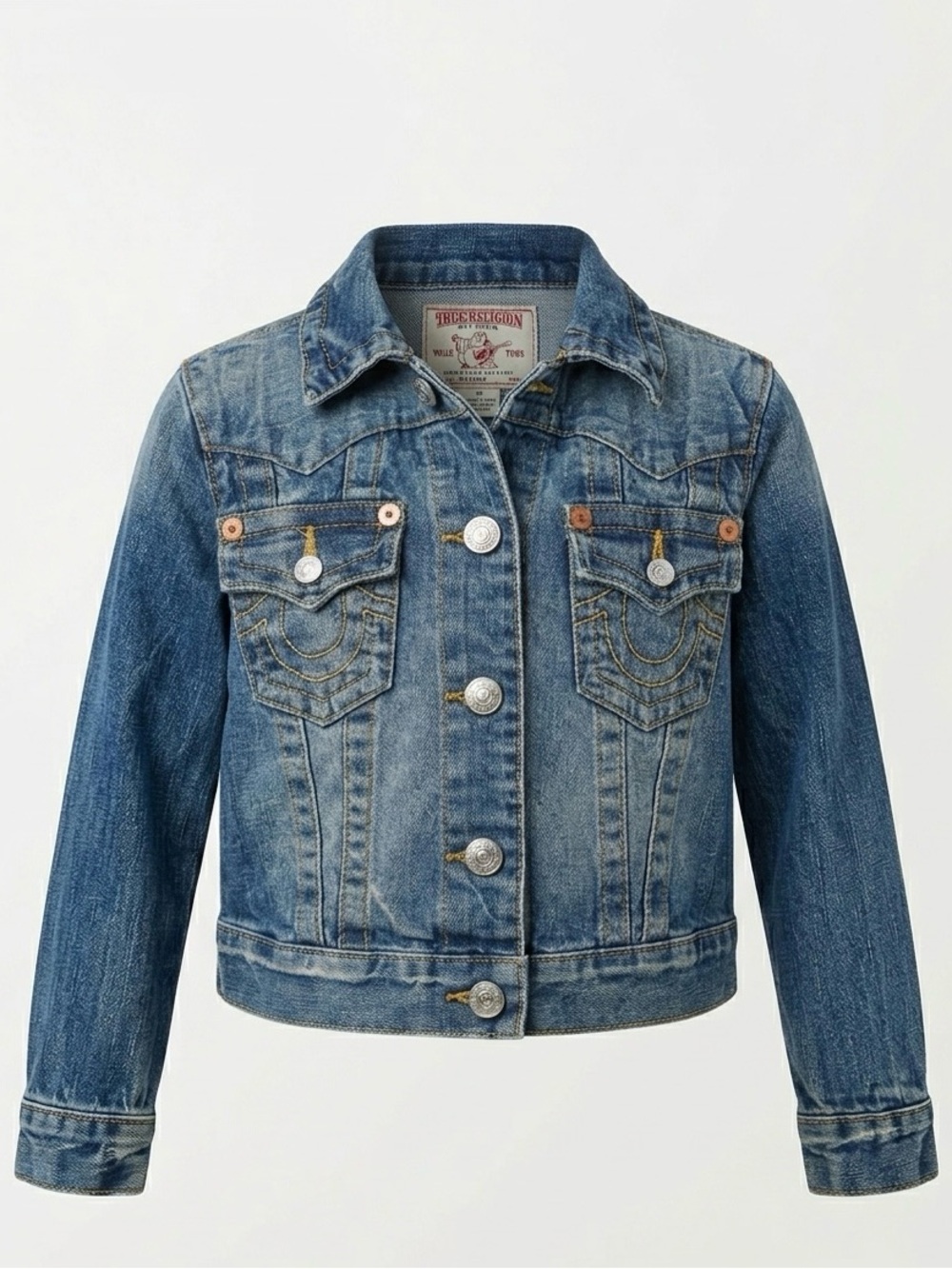 True Religion Kids' Distressed Blue Denim Jacket